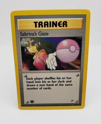 $3.99 • Buy Pokemon Sabrina's Gaze 125/132 1st Edition Trainer Gym Heroes Lp