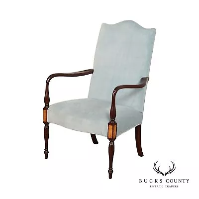 Hickory Chair Federal Style Inlaid Mahogany Lolling Armchair • $895