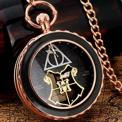 Classic Musical Pocket Watch Play Harry Potter Blue/Green/Red Quartz Fob Chain • £18.71