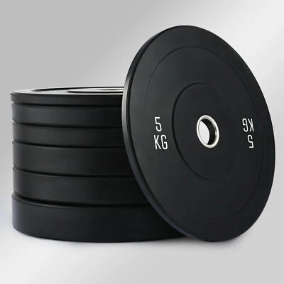 $49.99 • Buy Olympic Bumper Weight Plates Weight Lifting Barbell Bar 5-20 KG Fitness Rubber