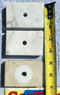 3 Vintage 1970s Or 1980s ~3 X 2  1 Hole Marble Trophy Base Lot • $7.50