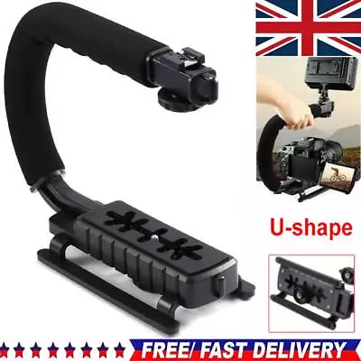 C-Shape Stabilizer Bracket Video Handheld Handle Grip For Camcorder Camera DSLR • £10.39