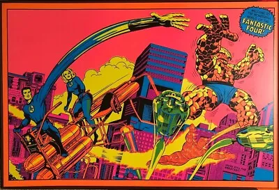 FANTASTIC FOUR THIRD EYE BLACK LIGHT POSTER Marvel Jack Kirby 20x30 • $35.63
