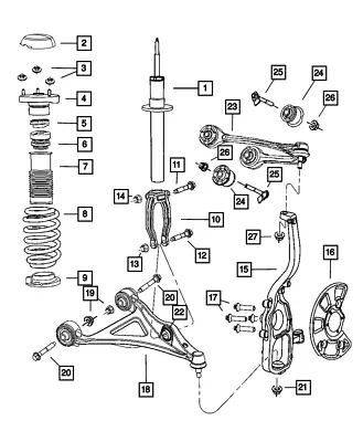 Genuine Mopar Front Coil Spring Right 68031645AC • $102.49