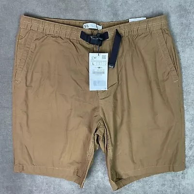 Zara Men Originals Fit Solf Denim Brown Short Men's Size US L 5520/593/707 • $29.99