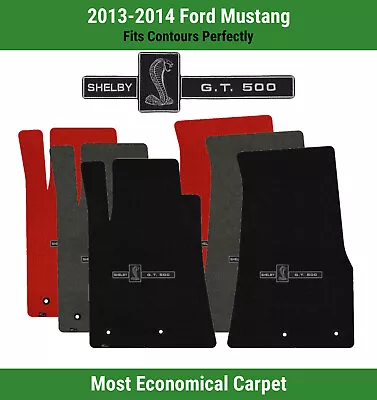 Lloyd Velourtex Front Mats For '13-14 Mustang W/Blac/Silver Shelby Snake GT500 • $138.99