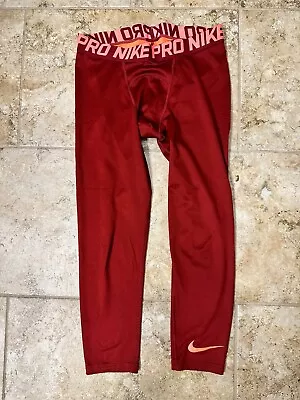 Nike Pro Dri-Fit Men's 3/4 Tights Size Medium Red • $10