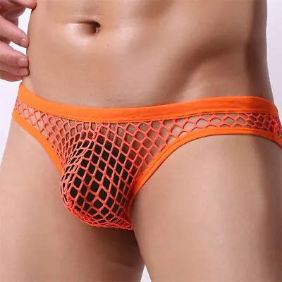 Men Panties Transvestit Sissy Briefs Mesh Knickers Perspective Sexy Underwear Bh • £6.47