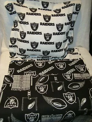 Oakland Raiders NFL 14  Cotton Fabric Throw Pillow/Cover/Sham Stuffed Form • $19.99