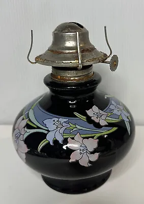 Vintage Oil Kerosene Hurricane Lamp Kaadan Ltd Ceramic Base 14.5  1980 • $12
