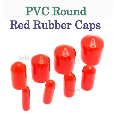 END CAP Dust-Proof SCREWS BOLTS TUBES RED VINYL RUBBER PLASTIC THREAD COVER CAP • £2.54