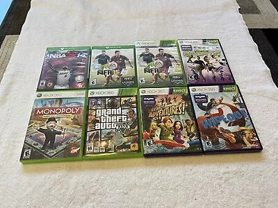 Lot Of 8 Microsoft Xbox 360 One Kinect Video Games Grand Theft Auto Monopoly • $19.97