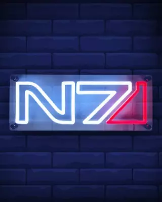 BioWare Officially Licensed Mass Effect Neon N7 Soft LED Wall Art Light • $185