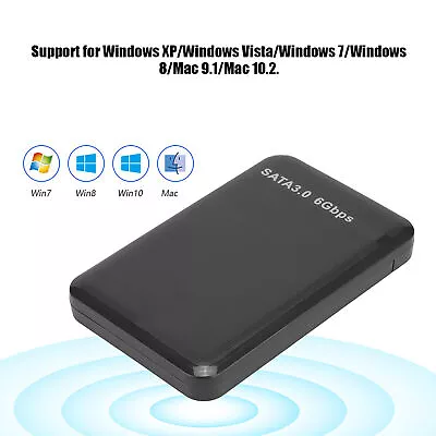 3TB 2.5in External Mobile Hard Drive Box USB3.0 SATA3.0 6Gbps For 7/ REL • £9.93