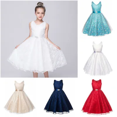 £22.99 • Buy UK New Kids Clothes Summer Party Birthday Prom Teenage Flower Girl Dress Wedding
