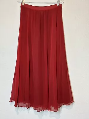 Moulinette Soeurs Anthropologie Womens Red Maxi Skirt • $28