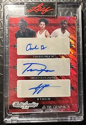 RARE! #/4 AUTOS! RC 2022-23 Leaf MultiGraphics Biliew Flowers Taylor Red • $19.99