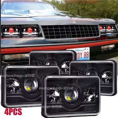 4PCS 4x6  Inch LED Headlights Hi-Lo DRL Fit Chevrolet Monte Carlo SS 1980-1988 • $59.68