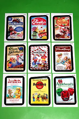 2013 Wacky Packages ANS11 All-New Series 11 RUDE FOOD BLACK 9 CARD INSERT SET • $12.99