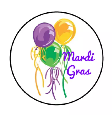 Mardi Gras Balloons Label Envelope Seal Scrapbooking • $2.20