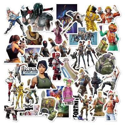 50 X FORTNITE Gaming Vinyl Stickers -Birthday Party Bags Laptops Mobiles. • £5.45