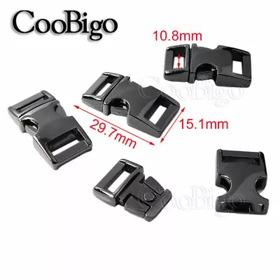 2X Metal Side Release Buckle 3/8  Webbing For Paracord Bracelet Backpack Strap • $2.69