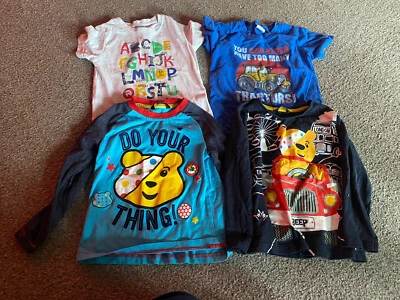 £8 • Buy Boys T Shirt Bundle Age 3-4 Years Pudsey Children In Need T-shirt