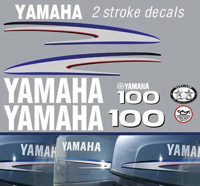 YAMAHA 100hp 2 Stroke Outboard Stickers • $107.80