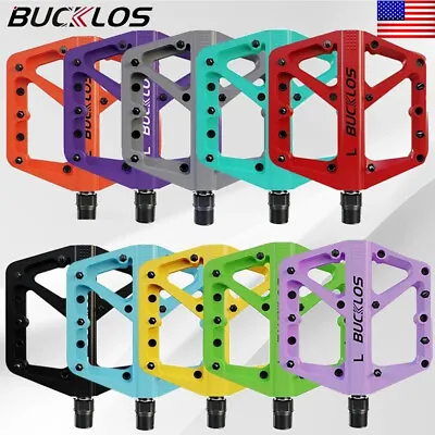 US Flat/Platform Pedals 9/16  Bearing Mountain Bike Lightweight Fit Shimano BMX • $15.58