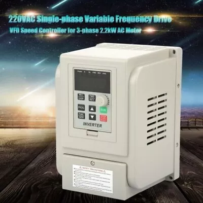 220VAC Single-phase Variable Frequency Drive Speed Controller For 3-phase AC UK • £64.99