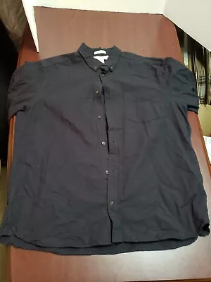 $14.97 • Buy LOGG Label Of Graded Goods H&M Mens Black Button Up Size Extra Large XL Pocket