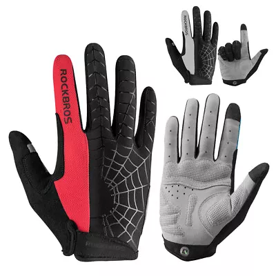 Mens Touch Screen Motorcycle Riding Full Finger Gloves Motorbike Moto Driving US • $14.99