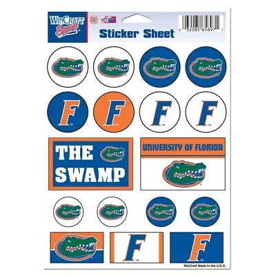 Florida Gators Mini Decals Stickers 17 Stickers Per Sheet USA SHIPPING! • $6.95