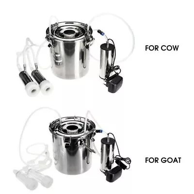 5L Milking Machine Electric Vacuum Impulse Pump Cow/Goat Milker Stainless Steel • $149.99