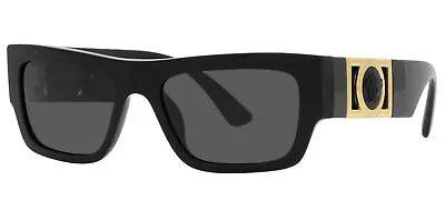 Versace Men's Black Rectangle Sunglasses - VE4416U GB187 53 - Made In Italy • $139.99