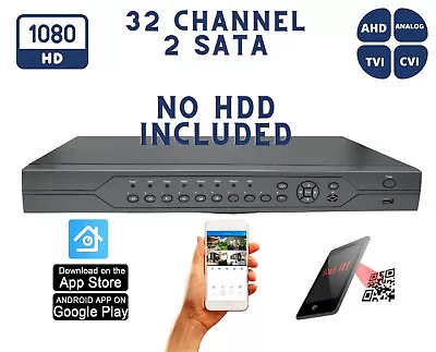 32 Channel H.264 H265 Security DVR With No Hard Drive Included For Recording  • $559.99