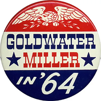 Vintage 1964  Americana Style  Goldwater Miller Campaign Button (4116) • $5.56