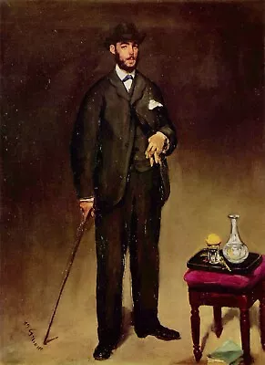 Portrait Of Théodore Duret By Édouard Manet Giclee Print Reproduction On Canvas • $49.95