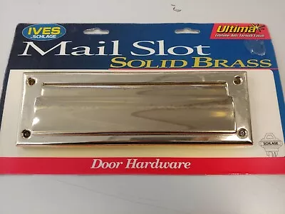 Ives Schlage Mail Door SlotSolid Brass2  X 7 7/8  Made In USA • $22.99