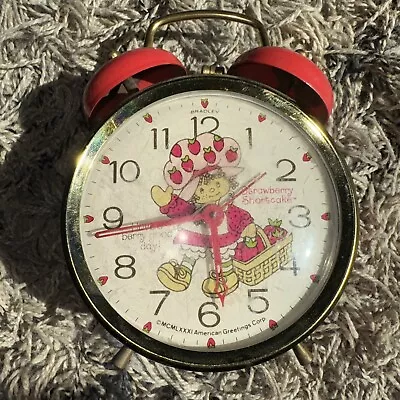 Vintage 1981 Strawberry Shortcake Alarm Clock American Greetings Corp Bradley • $15