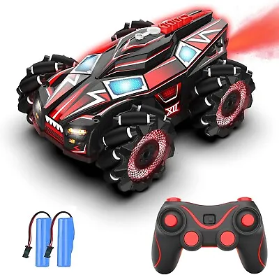 Fog Remote Control Car For Kids LED Race RC Car  Double Sided Rotating 360Flips • $20.79
