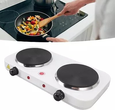 New Double Hot Plate Kitchen Electric Cooker Portable Table Top Stove Hob 2500W • £28.95