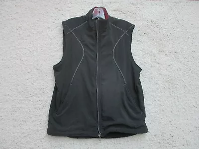 Nike Vest Jacket Small Adult Black Full Zip Clima Fit Golf Sleeveless Logo Mens • $16.09