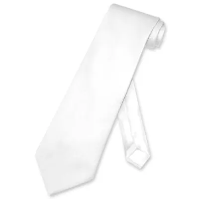 Biagio 100% SILK NeckTie Solid WHITE Color Mens Neck Tie • $17.95