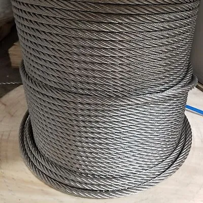 5/8  Stainless Steel Wire Rope Cable 6x19 IWRC Type 304 (600 Feet) • $2859