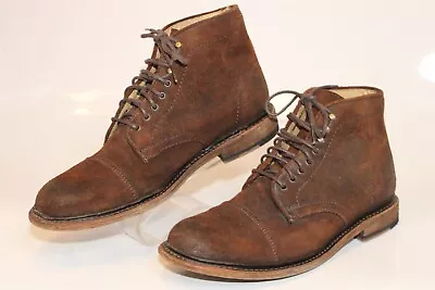 Frye 3487894-DBN Jack Lace Up Mens 9 D Brown Suede Leather Lace Up Logger Boots • $10