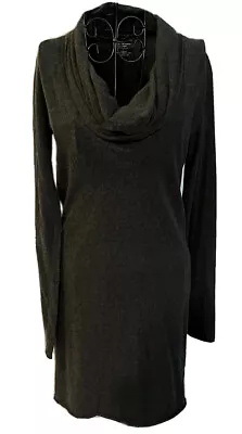 Majestic Filatures Paris Cashmere Blend Tunic Top/Minidress Dark Gray Fitted L • $49.99