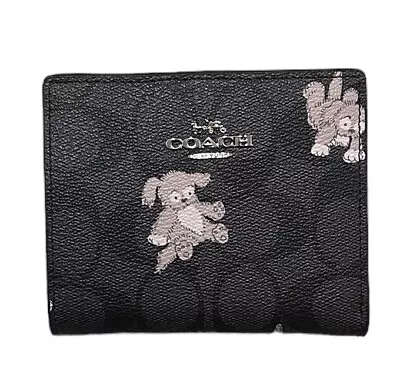 Coach RARE Limited Edition Snap Wallet Signature Canvas Happy Dog Print #CC921 • £164.07