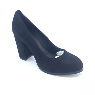 Isola Hayley Pumps High Heels Women's Size 9 Black Suede Block Heel Pumps NIB • $19.98