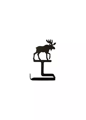 Wrought Iron Toilet Paper Tissue Holder Moose Animal Bathroom Wall Decor Accent • $19.99